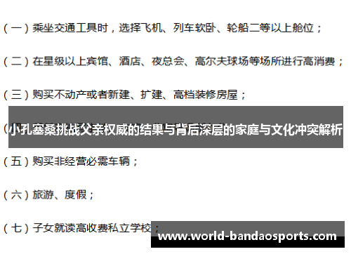 小孔塞桑挑战父亲权威的结果与背后深层的家庭与文化冲突解析